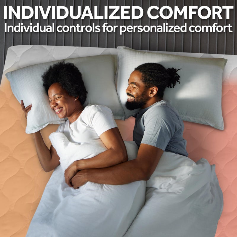 Sunbeam Electric Premium Water Resistant Restful Quilted Heated Mattress Pad, 12 Heat Settings, 12-Hour Selectable Auto Shut-Off, Fast Heating, Cozy Warming Bed, Queen, 60" x 80" - Image 4